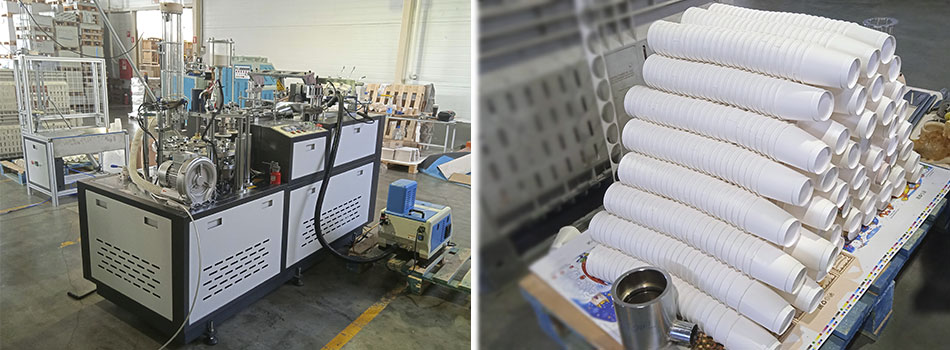 Низкоскоростной станок для производства двухслойных бумажных стаканов JMD-2BZ